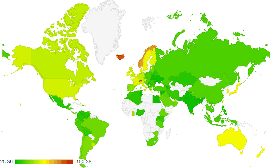 cheapest places to visit from canada