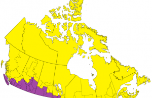 Read more about the article Carte incroyable du Canada en 4 parties de populations égales