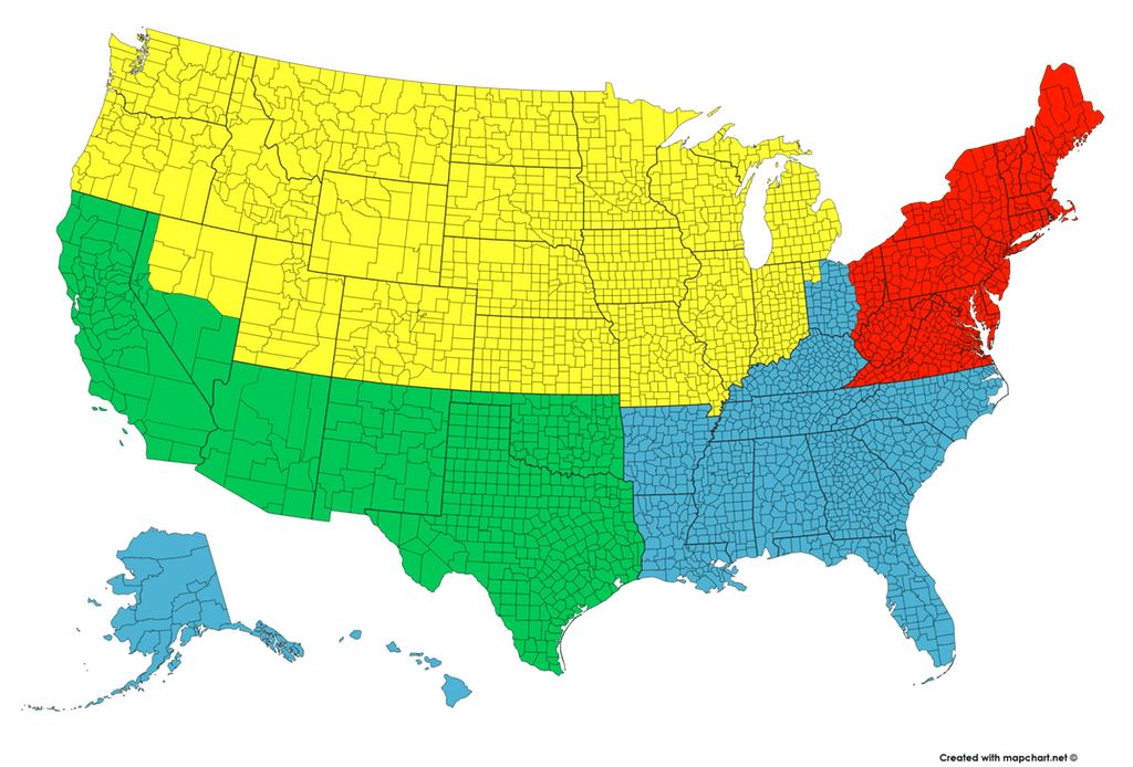 earth be divided into regions