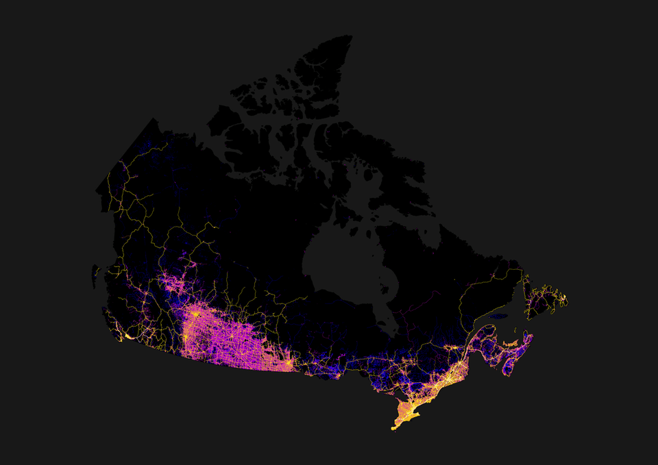 map canadian roads