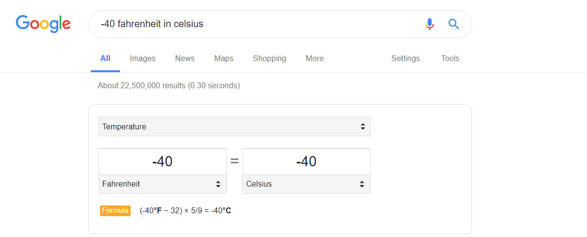 40 Celsius to Fahrenheit - Calculatio