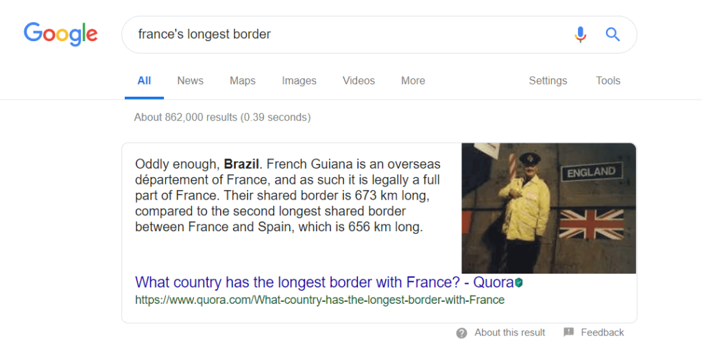 Spain or Brazil Which country does France share its longest border