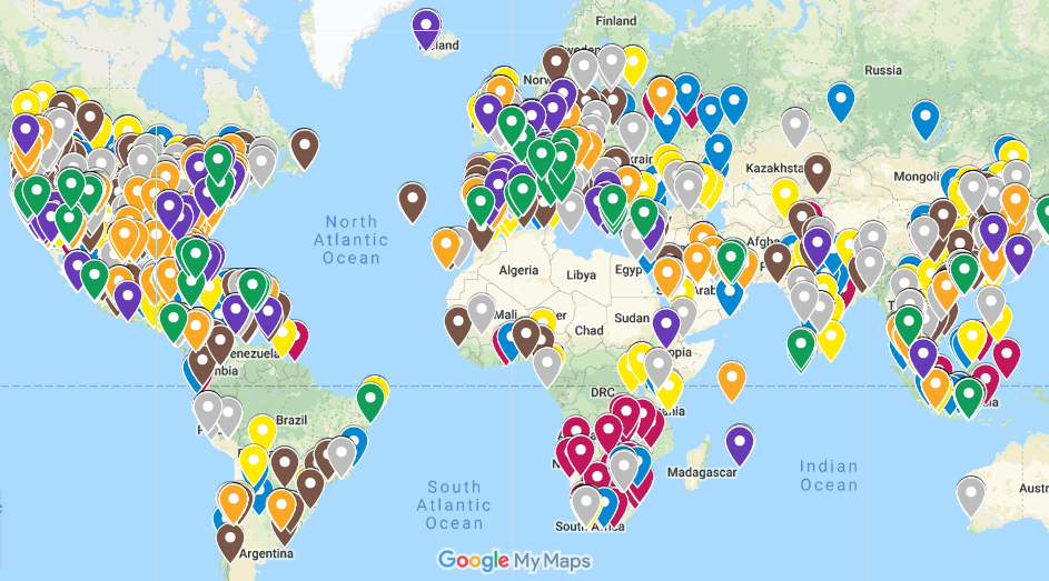 Map Of All Marriott Hotels Sortable By Category Flytrippers   CoverMarriottMap 