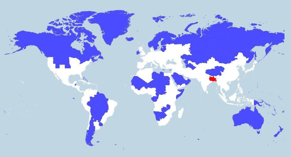 World 4 Sections Population