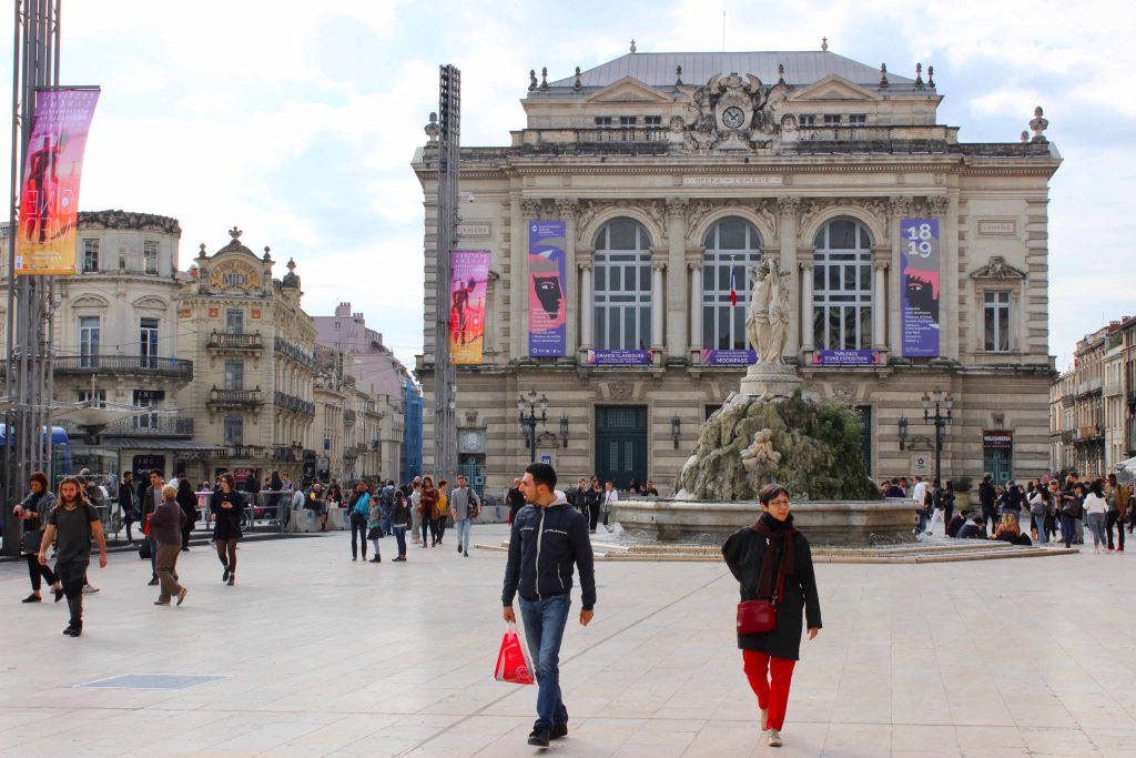 la place de la comédie à Montpellier