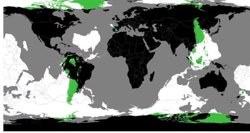 A Map That Shows Where You'd End Up If You Dig Straight Down