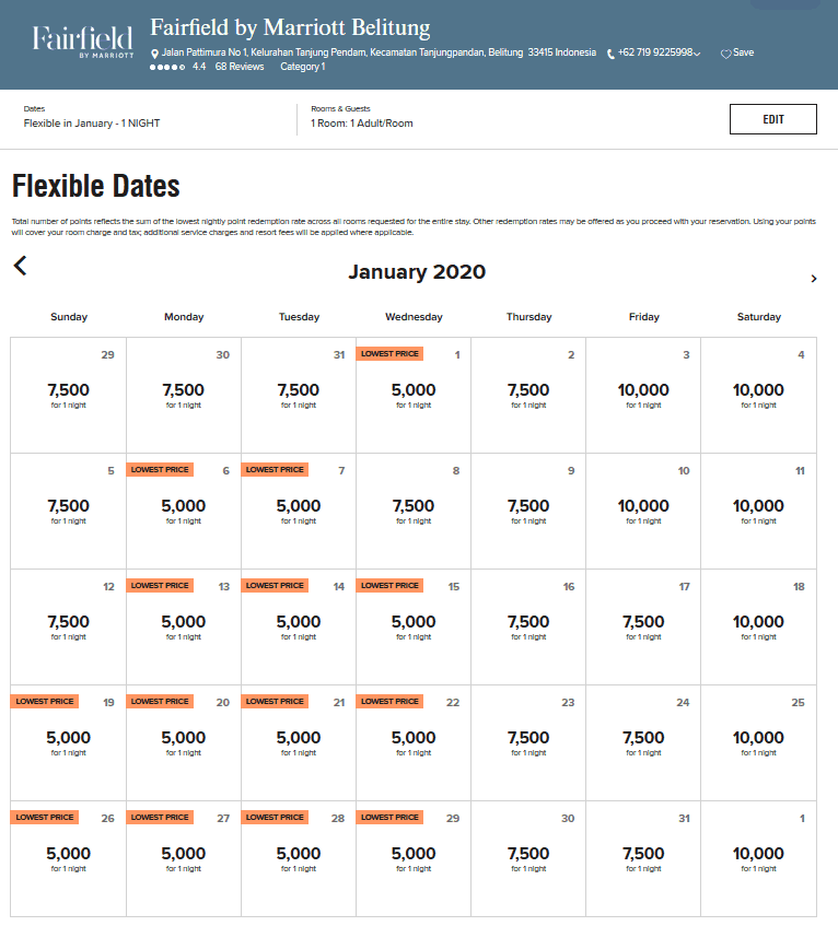 peak travel dates