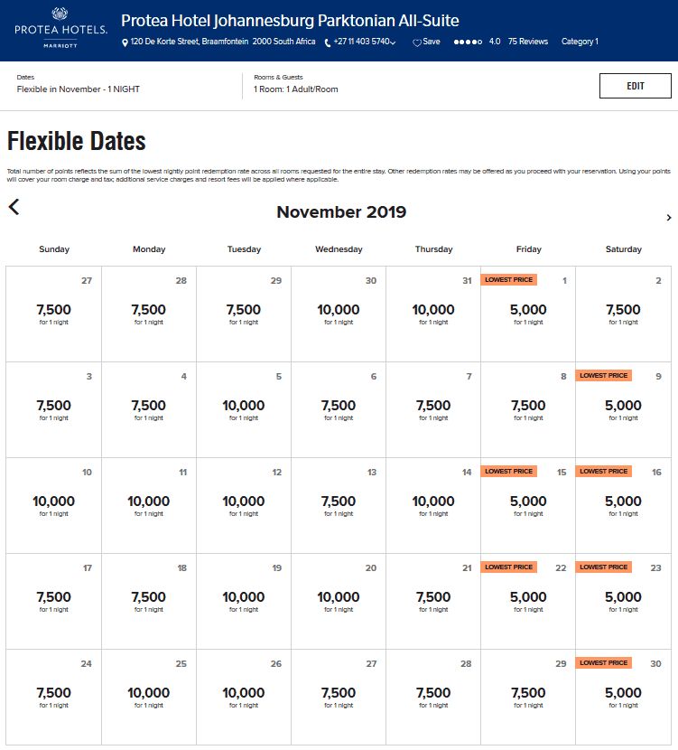 peak travel dates