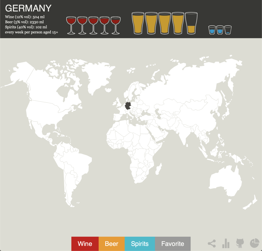 germany favorite Alcohol map