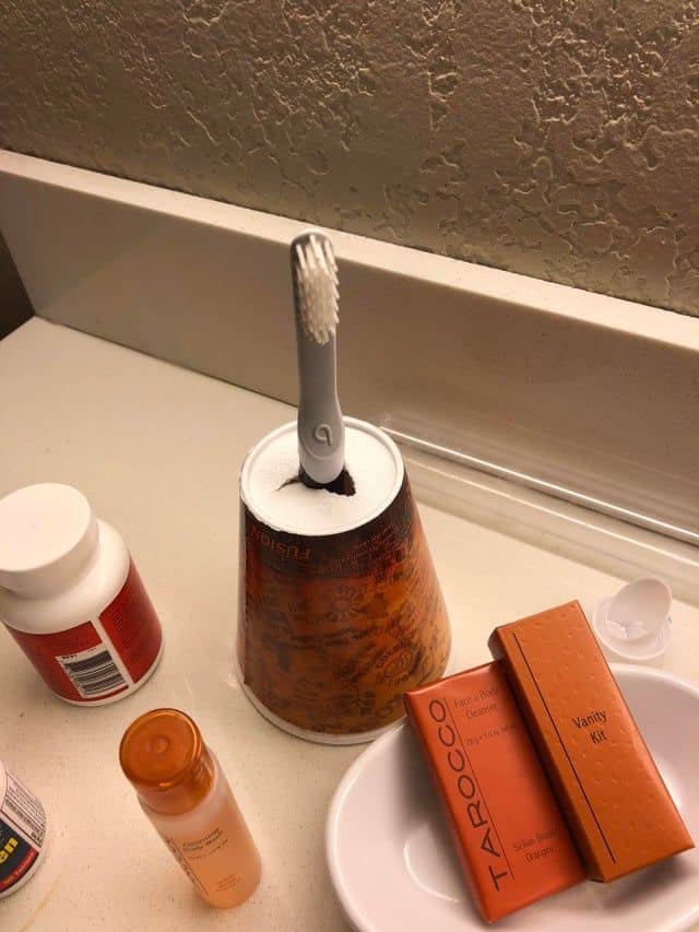 hotel bathroom hack