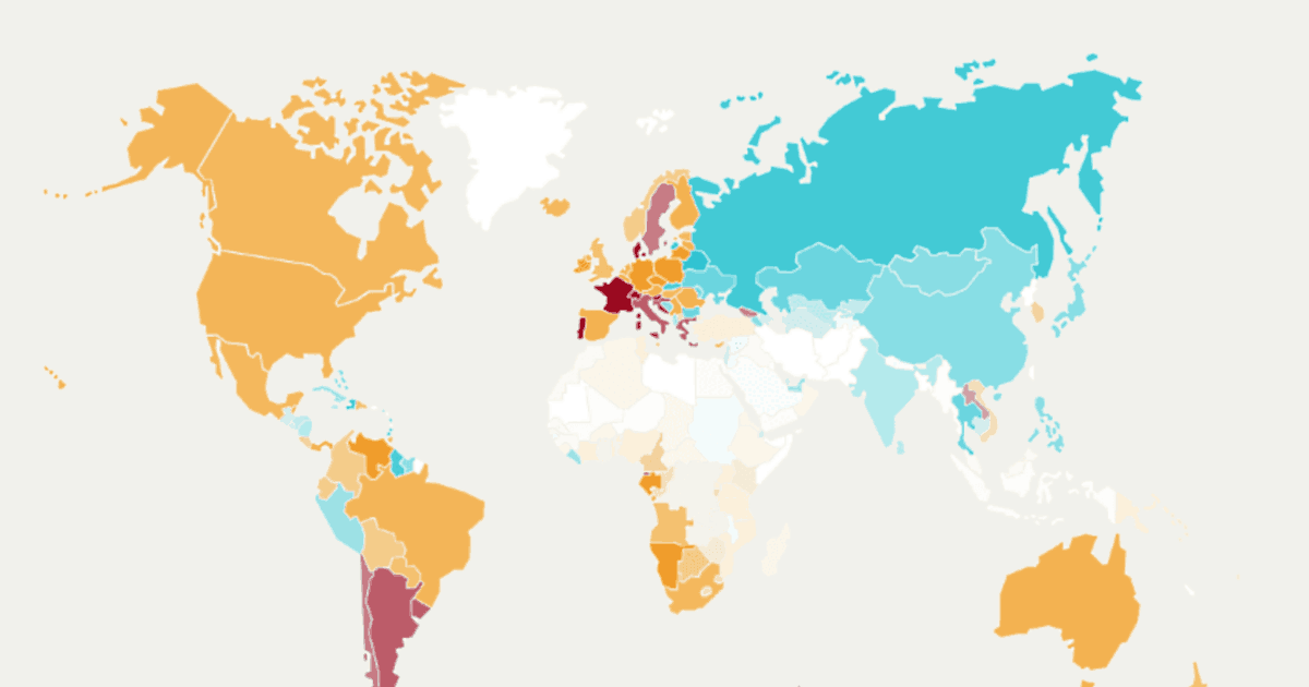 You are currently viewing Une carte qui montre quel alcool chaque pays préfère
