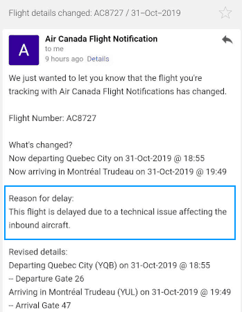 Air canada cheap delayed baggage expenses