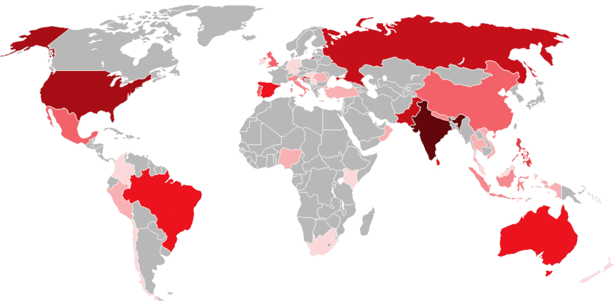 You are currently viewing Map Of Selfie-Related Deaths Or Injuries By Country