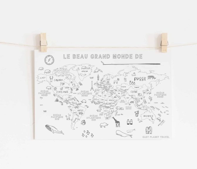 A Free Printable World Map For Your Kids To Color And Learn - Flytrippers