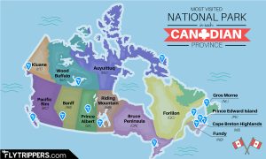 Read more about the article The Most Visited National Park In Each Canadian Province On One Cool Map