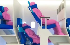 double-decker airplane seat
