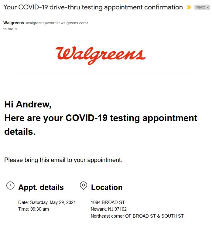 negative covid test results walgreens