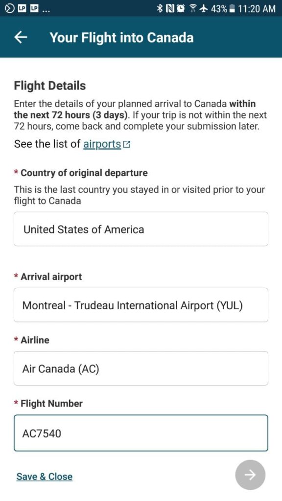 ArriveCAN app: ultimate guide - Flytrippers