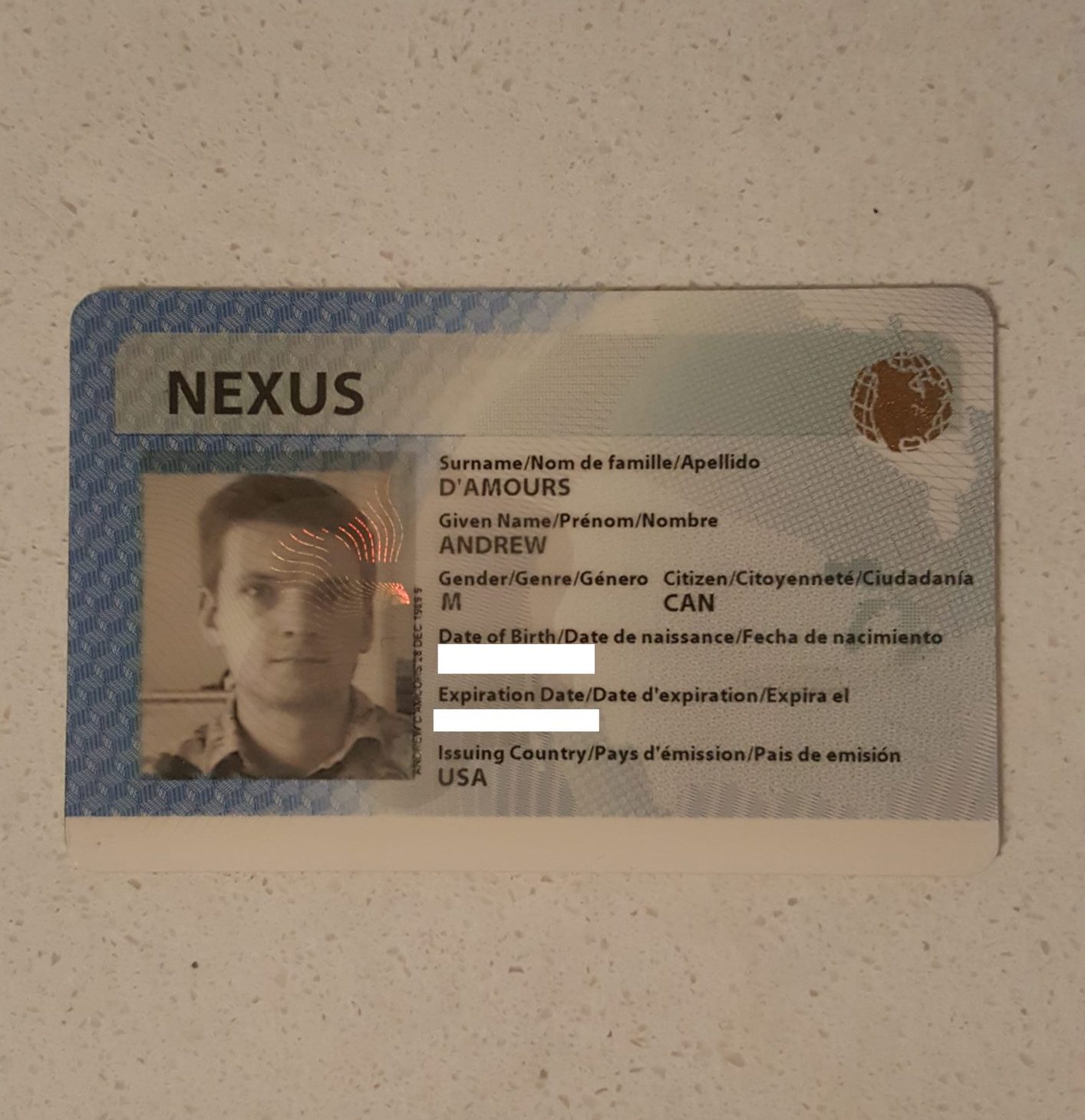 travel with nexus card without passport