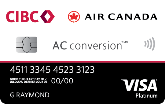 Carte Visa prépayée CIBC Air Canada conversion