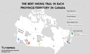Read more about the article Map of the best hiking trail in every Canadian province and territory (part 1)