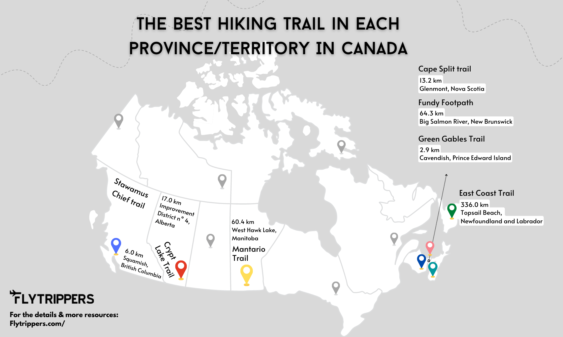 You are currently viewing Map of the best hiking trail in every Canadian province and territory (part 1)