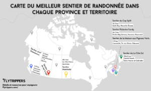 Read more about the article Carte du meilleur sentier de randonnée dans chaque province et territoire au Canada (partie 1)