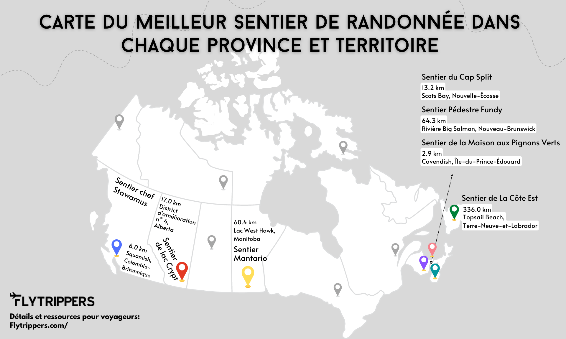 You are currently viewing Carte du meilleur sentier de randonnée dans chaque province et territoire au Canada (partie 1)
