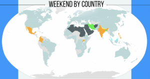Read more about the article Map of weekend dates of each country