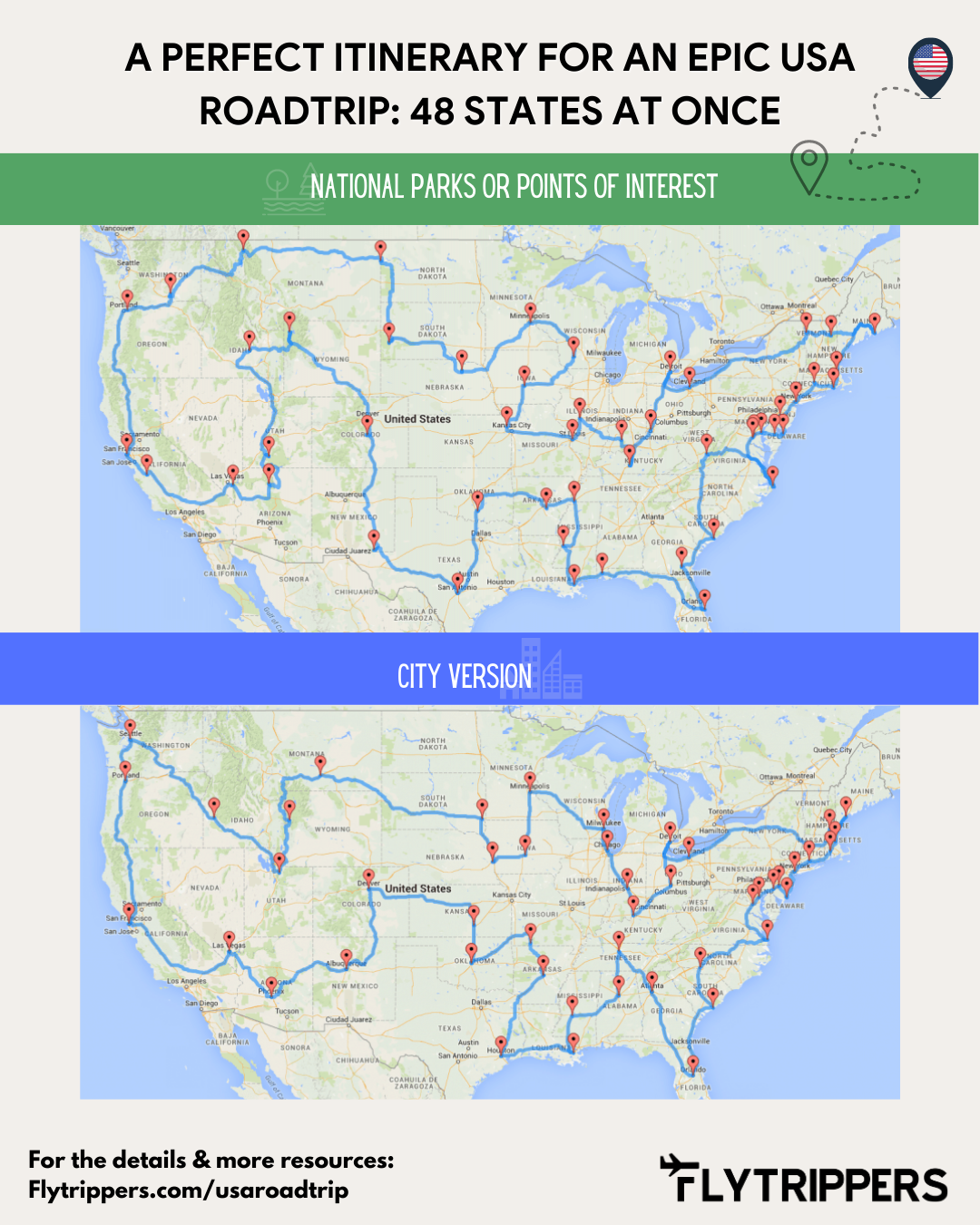 50 state tour route