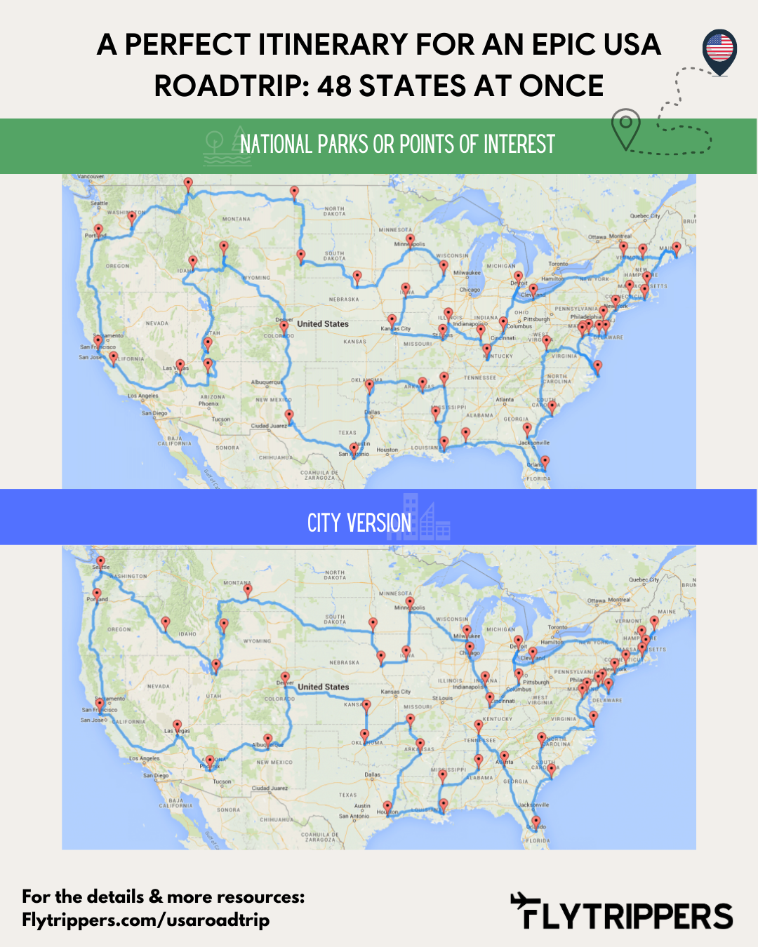 The perfect itinerary for an epic USA roadtrip 48 states at once