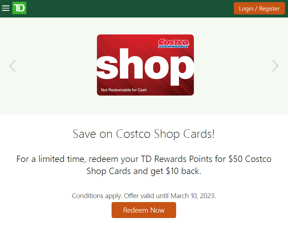 How to pay down a credit card balance using TD points or Cash Back