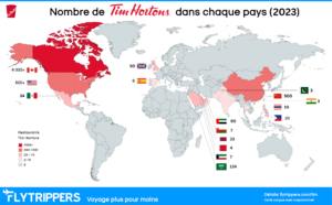 Read more about the article Carte du nombre de Tim Hortons par pays