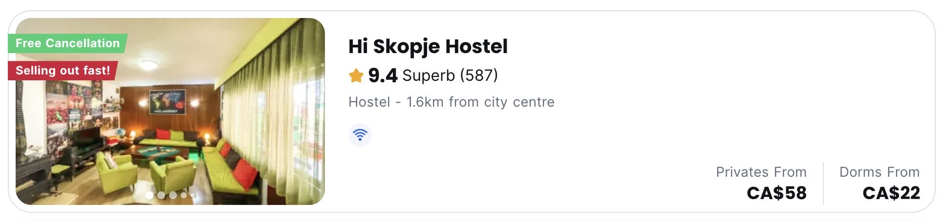 cheapest-countries-2024-skopje-hostel