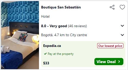 boutique hotel san sebastian bogota