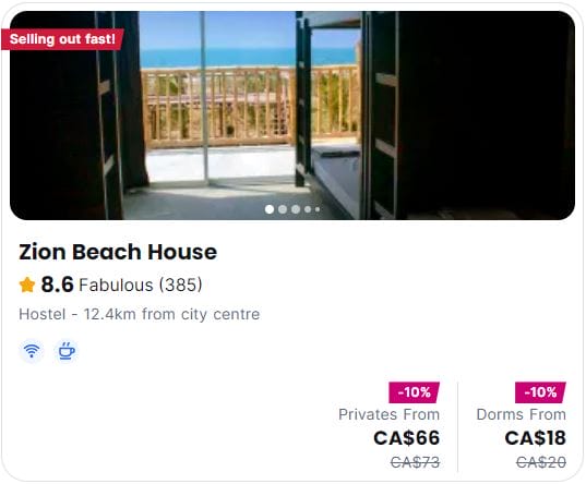 zion beach house hostel