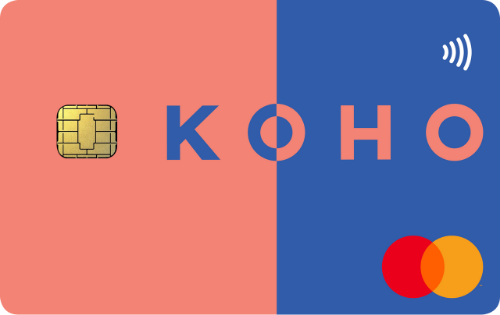 Carte KOHO Mastercard prépayée (avec forfait Extra)