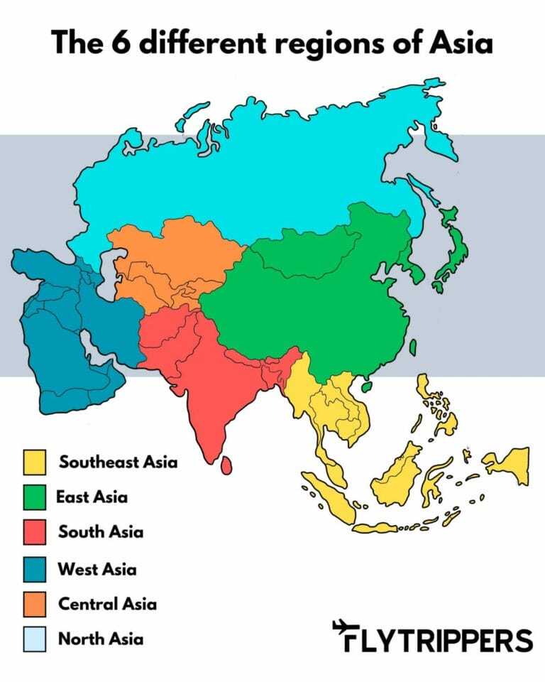 The 6 different regions of Asia - Flytrippers