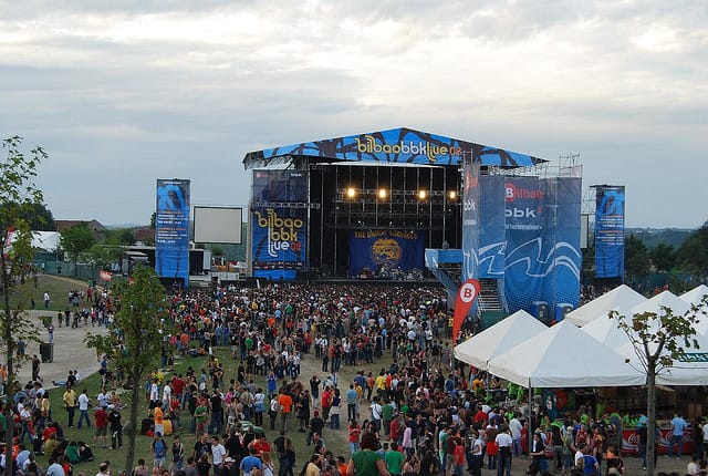 The main stage of BBK music festival in Bilbao, Spain last 2008.
