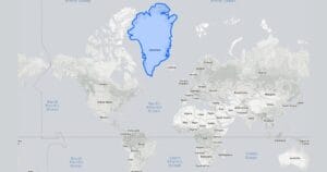 Read more about the article Le savais-tu? Le Groenland est 14 fois plus petit que l’Afrique (malgré la fausse taille que tu vois sur les cartes)!